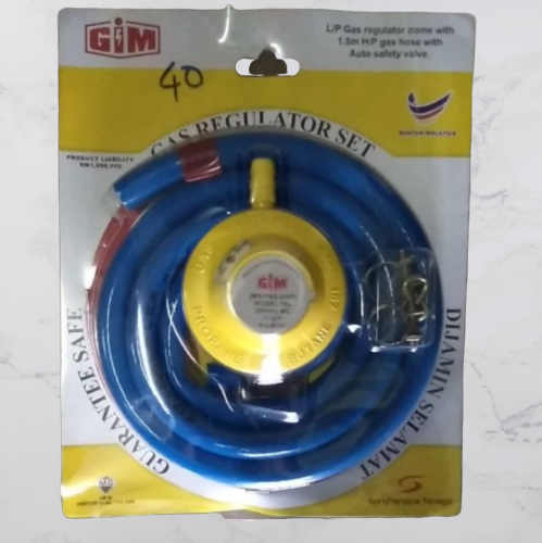 GIM gas regulator with 1.5m H/P gas hose
