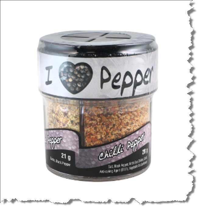 I Love Pepper (4-In-1 bottle) Seasoning - Chilli Pepper,Lemon Pepper,Sweet Pepper,Garlic Pepper