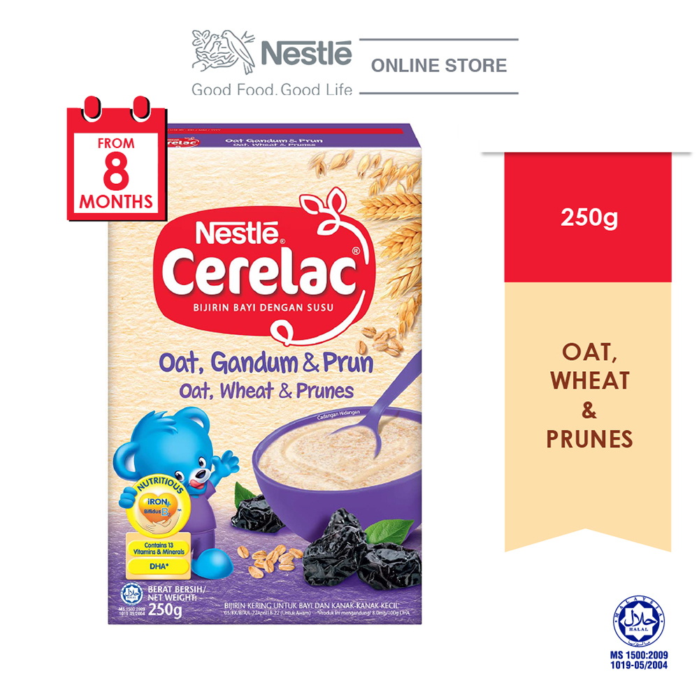NESTLE CERELAC Oats, Wheat & PrunesInfant Cereal Box Pack 250g