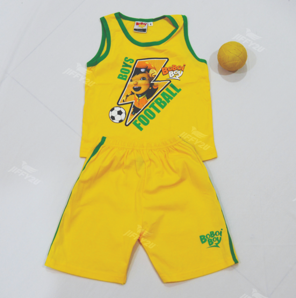 Original BoBoiBoy Football Character Boy Singlet Suit 100%Cotton (BSG 114)