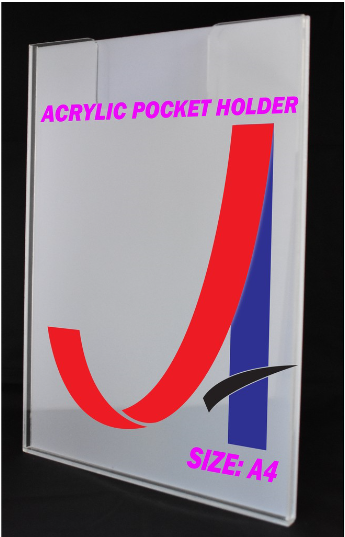 A4 Acrylic Pocket Holder