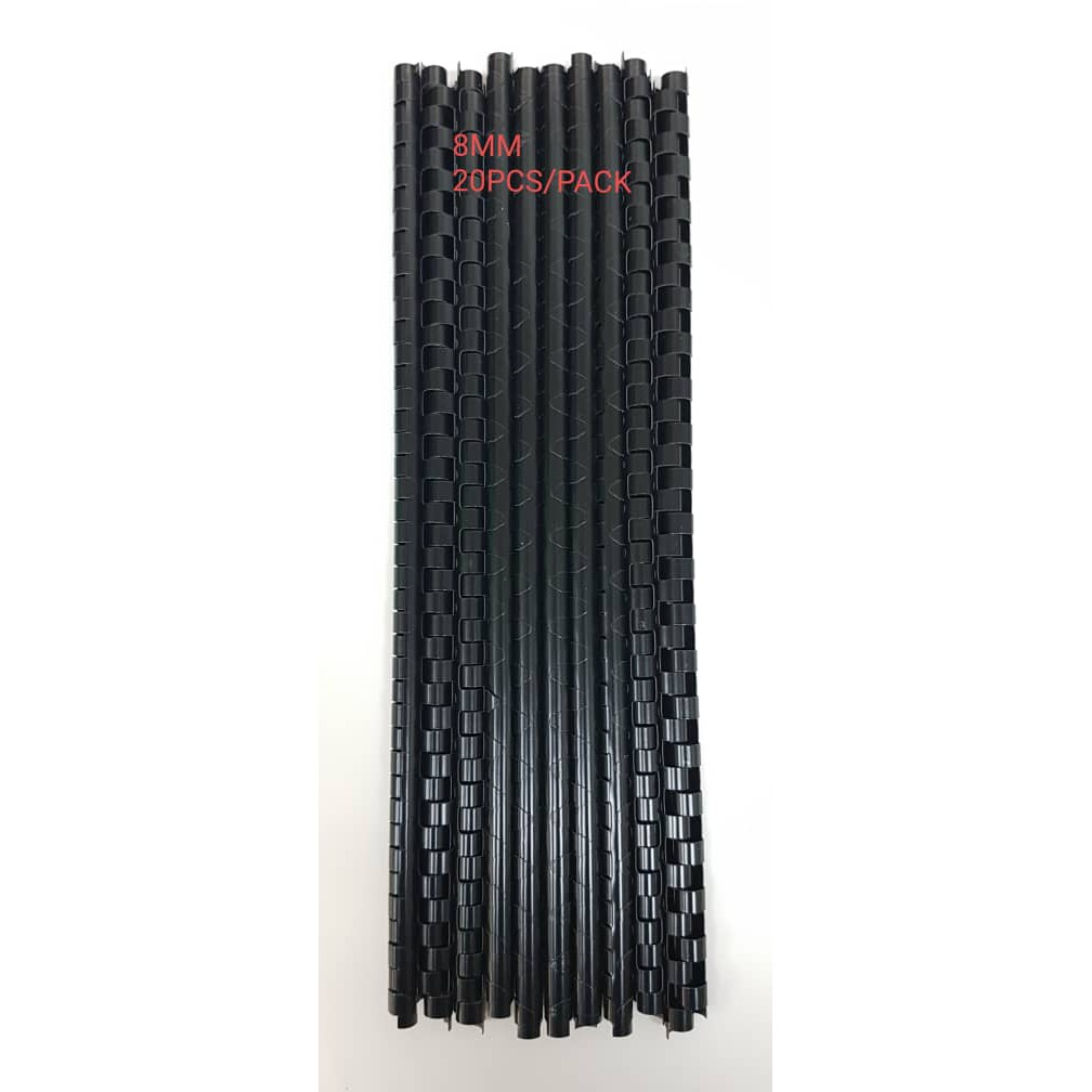Black Binding Comb 8mm - (20pcs/pack)