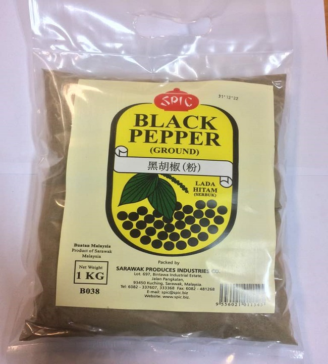 [Halal] SPIC Sarawak Black Pepper Powder 1kg 100% Pure  Serbuk Lada Hitam 1kg 100% Tulen