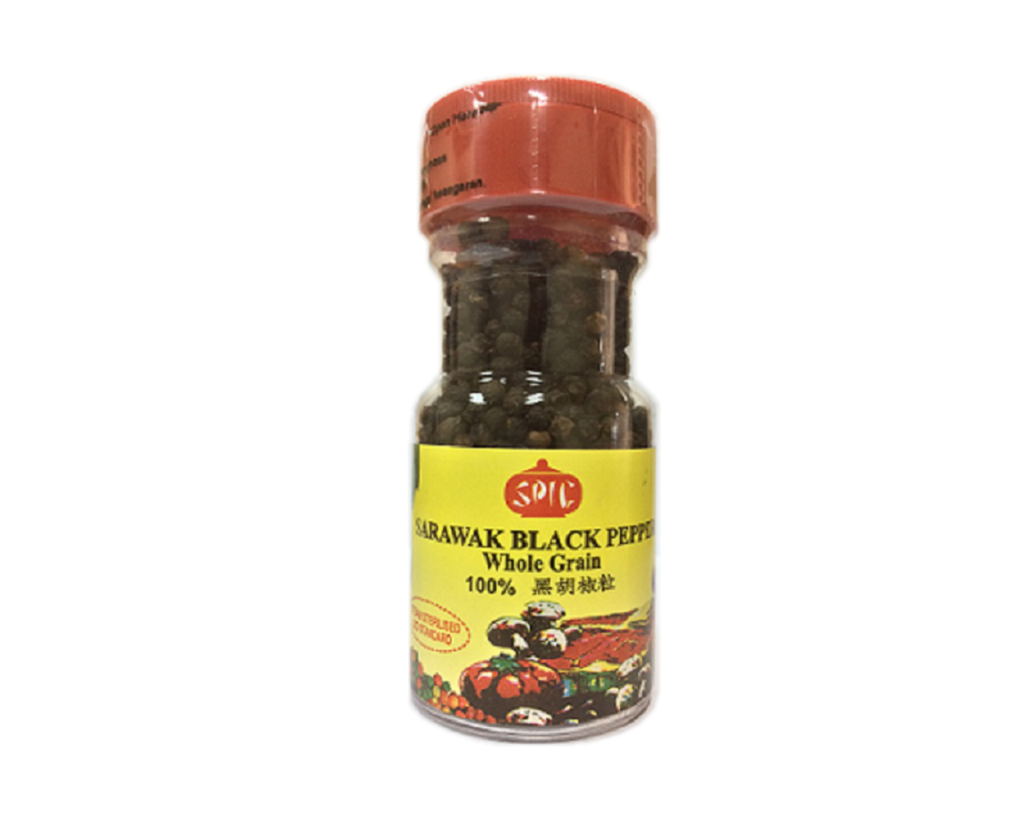 [Halal] SPIC Sarawak Black Pepper Whole 60gm 100% Pure  Biji Lada Hitam 60gm 100% tulen
