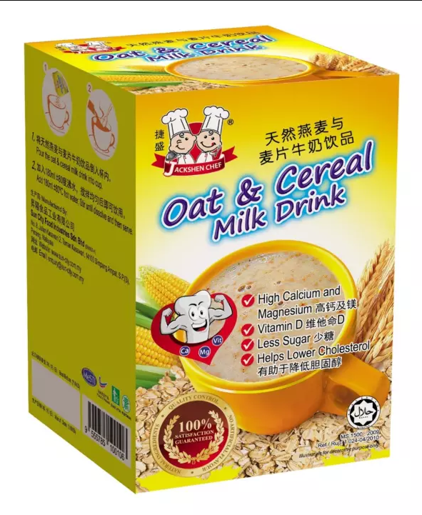 【Jackshen Chef】Oat and Cereal Milk Enriched with Seaweed Calcium 天然燕麦与麦片牛奶饮品 