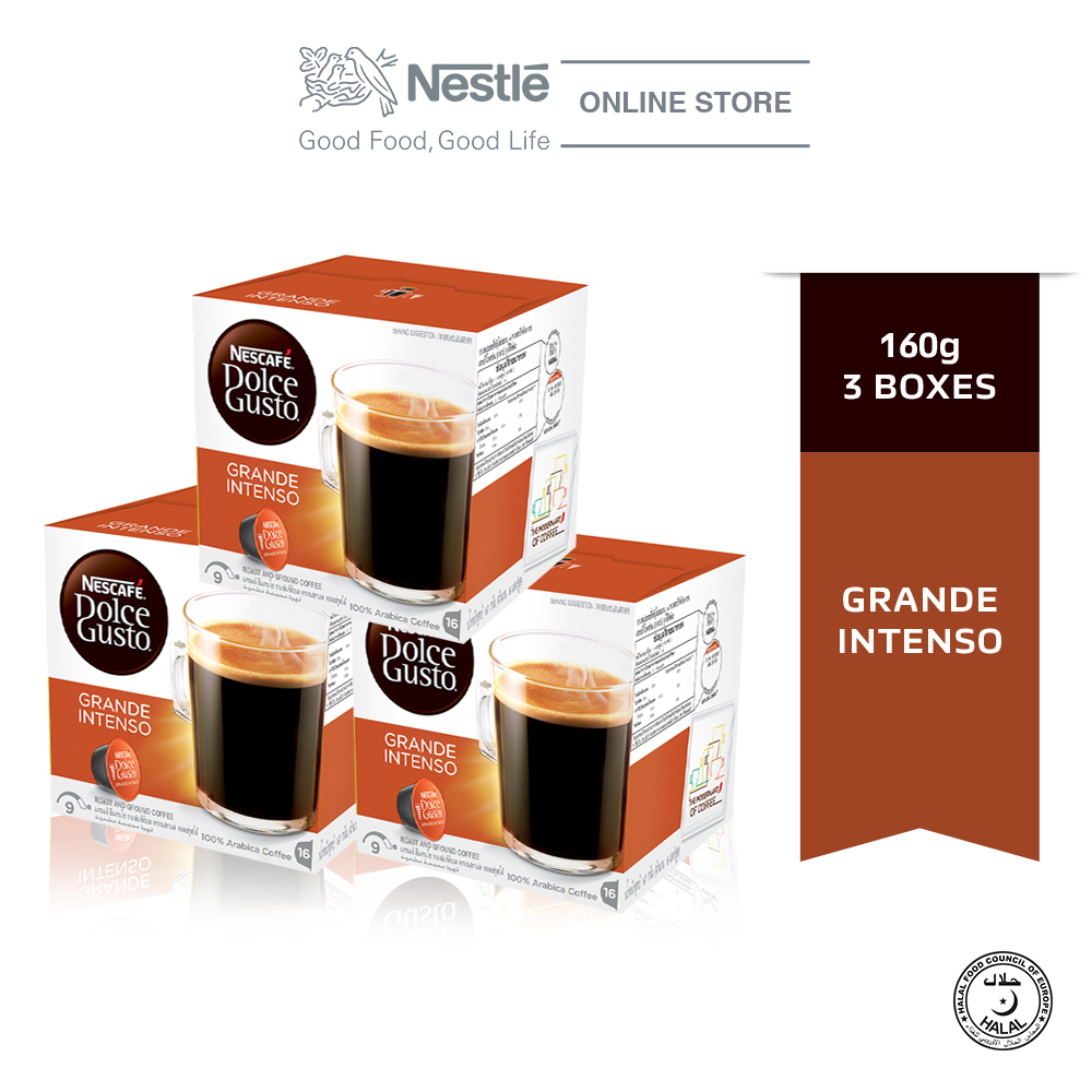 NESCAFE Dolce Gusto Grande Intenso Coffee Bundle of 3 Boxes