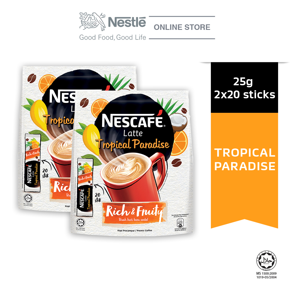 NESCAFE Latte Tropical Paradise 20 Sticks 25g x2 packs