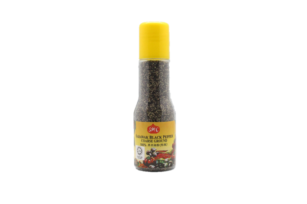 [Halal] SPIC Sarawak Black Pepper Coarse Grind 80gm 100% Pure  Serbuk Kasar Lada Hitam 80gm 100% Tulen