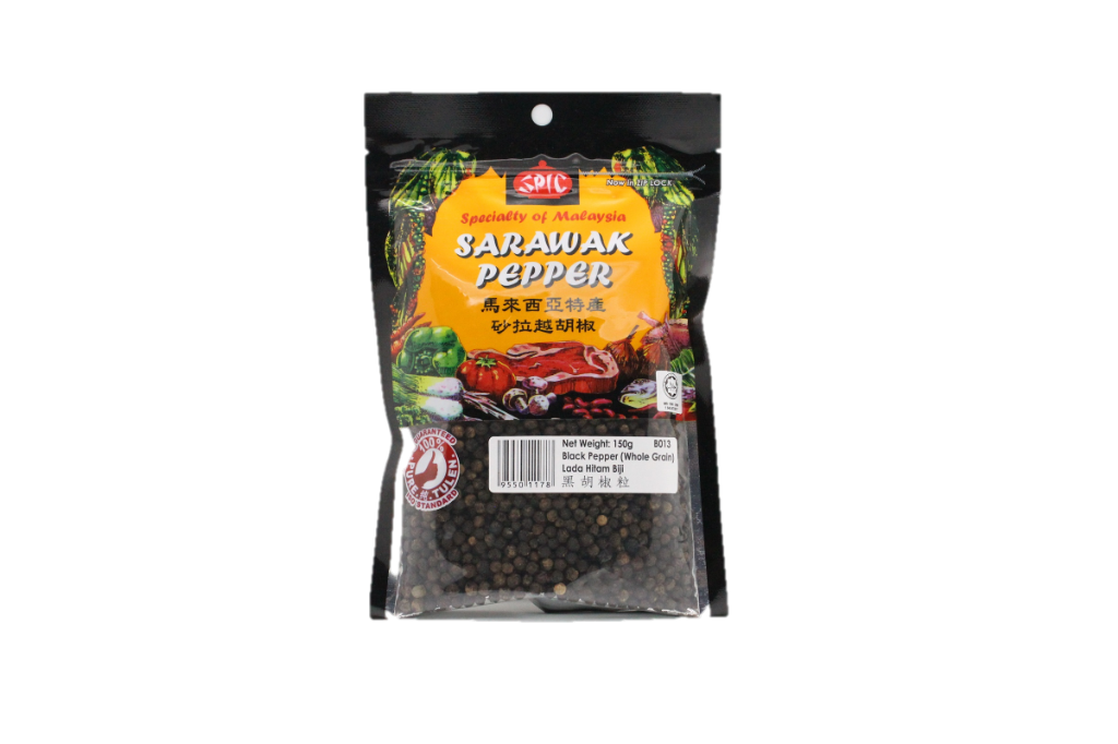[Halal] SPIC Sarawak Black Pepper Whole 150 gm 100% Pure  Biji Lada Hitam 150gm 100% tulen