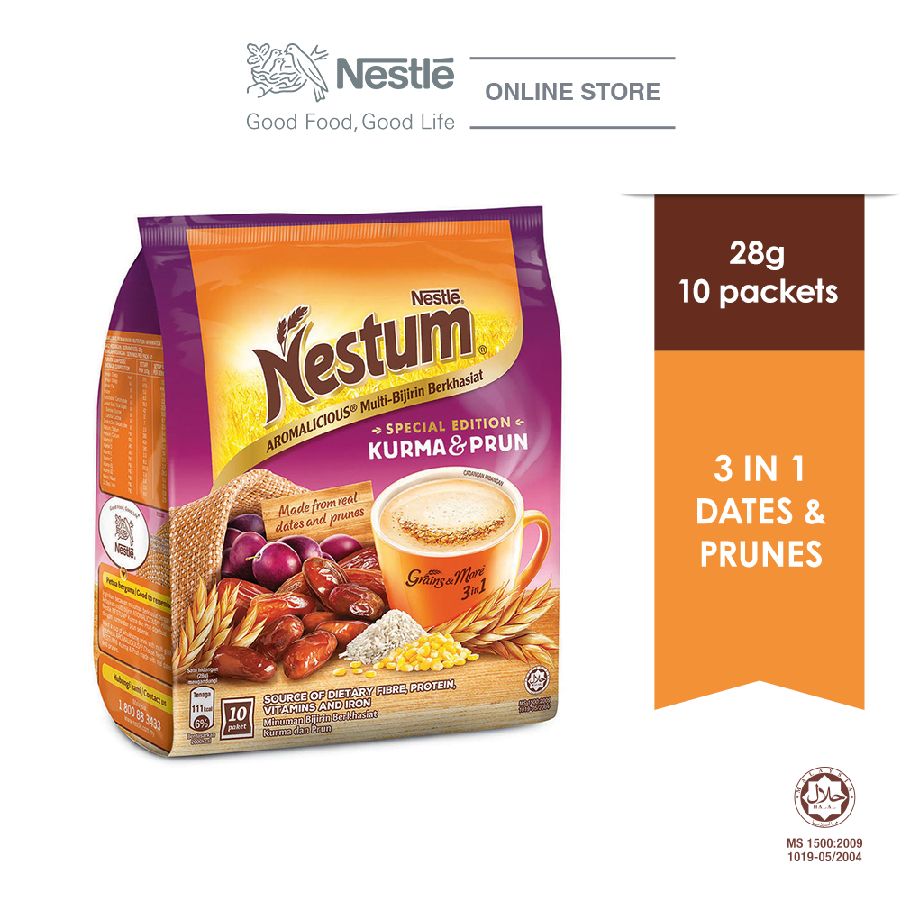 NESTLE NESTUM Grains & More 3in1  Kurma & Prun 28g x 10packets