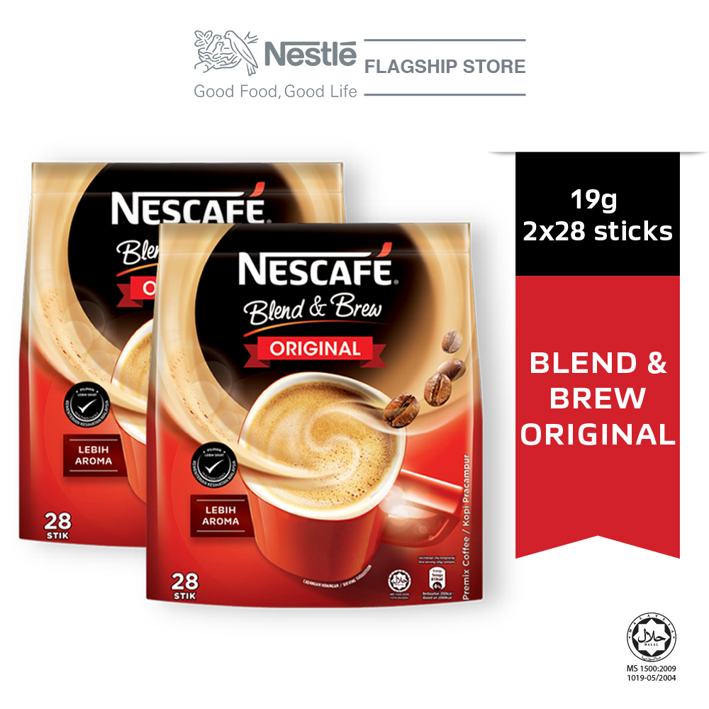 NESCAFE Blend and Brew Original 28 Sticks 19g x2 packs