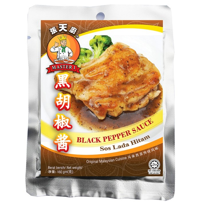 Master 1 Black Pepper Sauce 160g Halal Certified