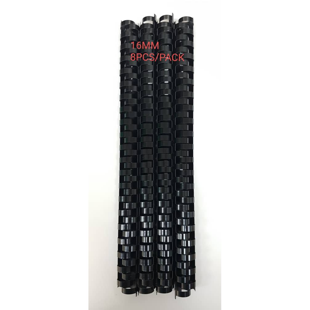 Black Binding Comb 16mm - (8pcs/pack)
