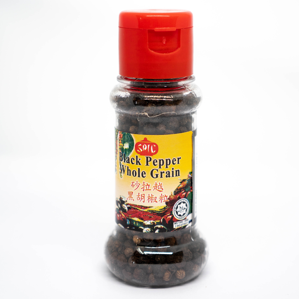 [Halal] SPIC Sarawak Black Pepper Whole Grain 40gm 100% Pure  Biji Lada Hitam 40gm 100% Tulen