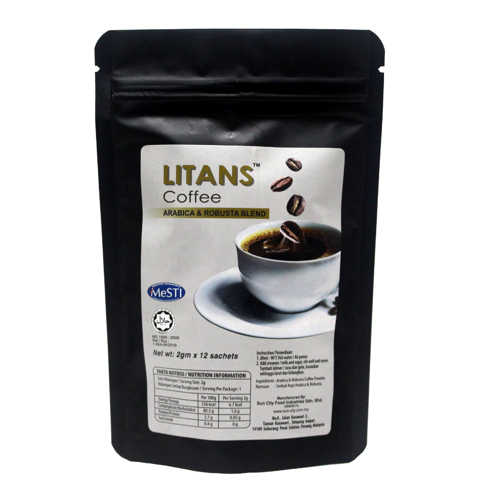 [Ex-work] LITANS Arabica & Robusta Blend Coffee (2g x 12 sachets)