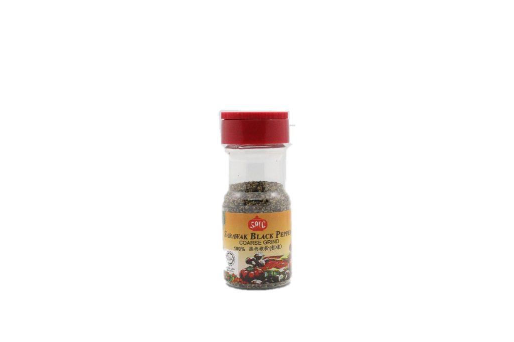 [Halal] SPIC Sarawak Black Pepper Coarse Grind 50gm 100% Pure - PET Bottle  Serbuk Kasar Lada Hitam PET Botol