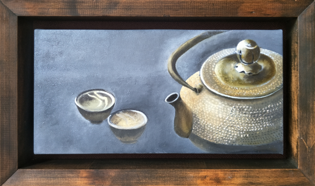 Copper Pot Oil Painting By Alicia Toh 30.50 cm x 15.20 cm 铜壶油画 杜嘉盈/绘 