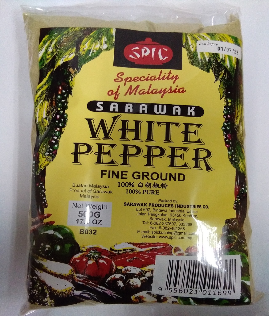 [Halal] SPIC Sarawak White Pepper powder 500gm 100% Pure  Tepung Lada Putih 500gm 100% Tulen