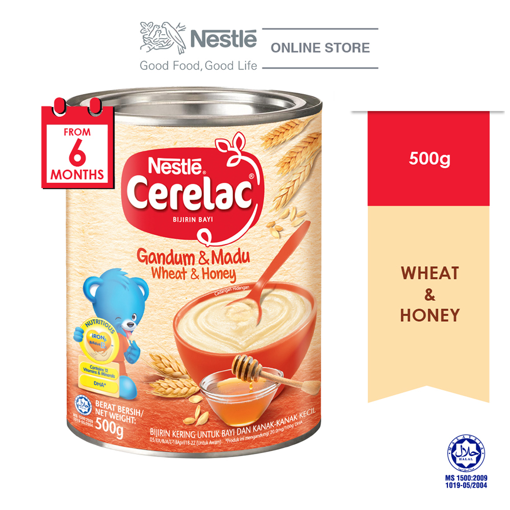 NESTLE CERELAC Wheat Honey Infant Cereal Tin 500g