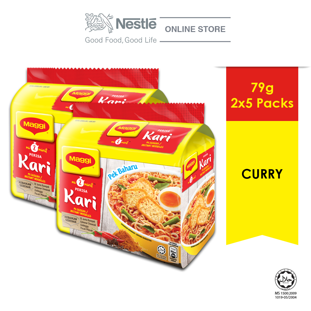 MAGGI 2-MINN Curry 5 Packs 79g x 2 (Multipacks)