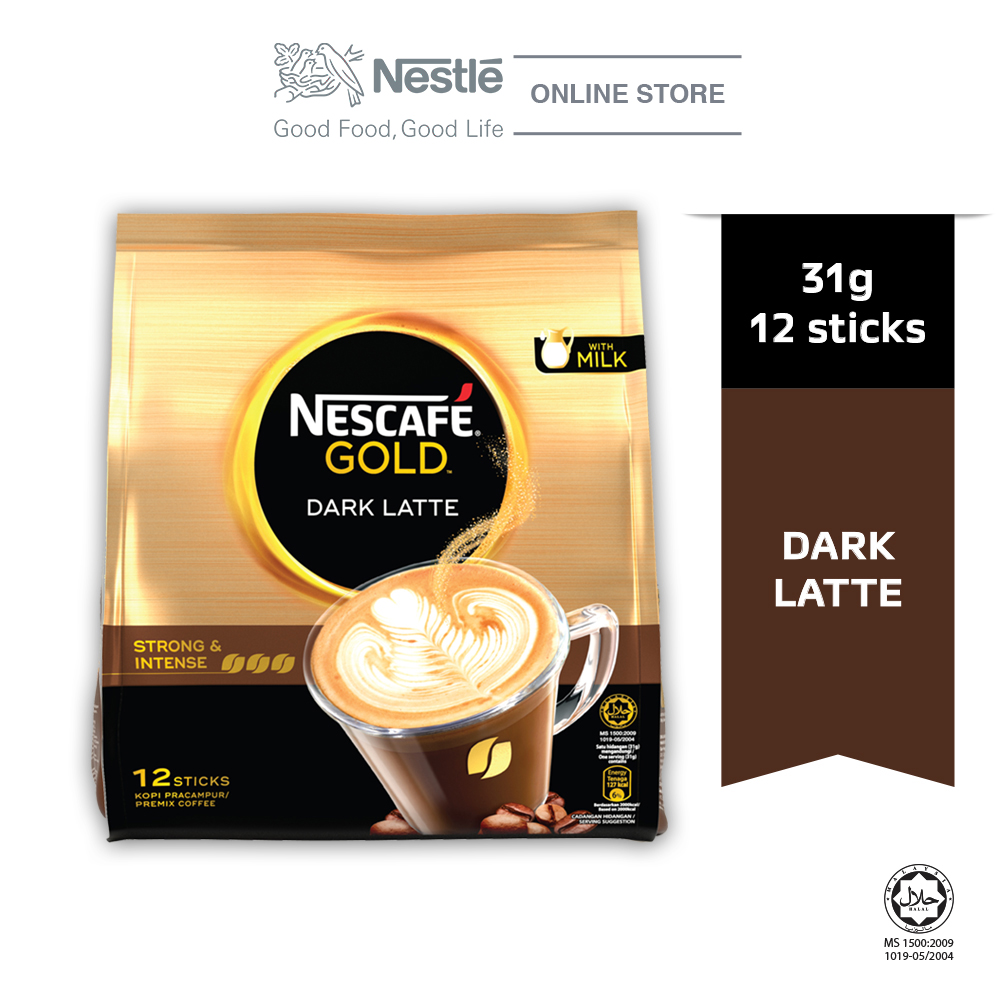 Nescafe Gold Dark Latte 12 Sticks, 31g