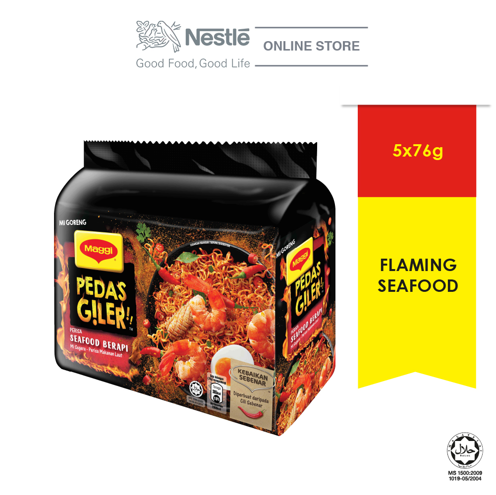Nestle MAGGI Pedas Giler Flaming Seafood, 76g
