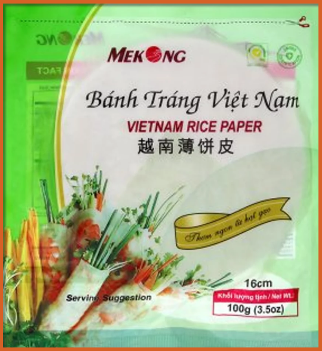 Mekong Vietnamese Popiah Rice Paper Popiah Spring Roll Paper 16cm 100g