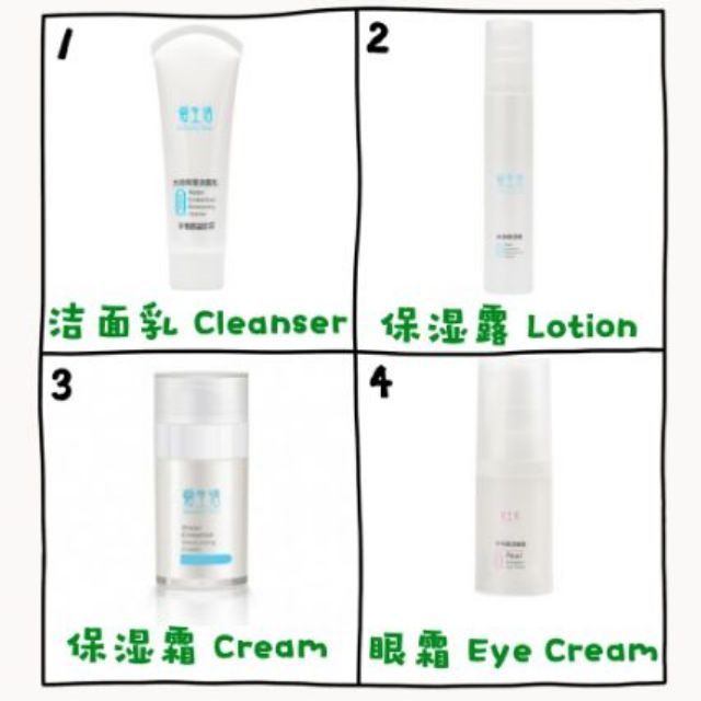 iLife Hydration Set Cleanser/Toner Lotion/Moisturizer Milk/Eye Cream爱生活套组洁面乳/保湿露/保湿乳/眼霜
