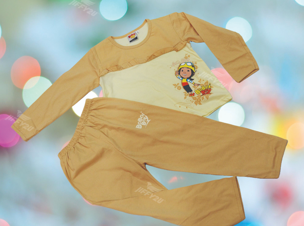 Original BoBoiBoy Ying Character Girl Pyjamas 100%Cotton (BGJ 113)