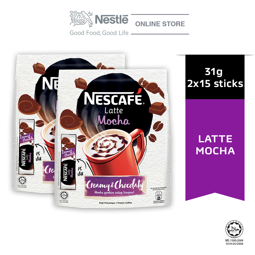 NESCAFE Latte Mocha 15 Sticks 31g x2 packs