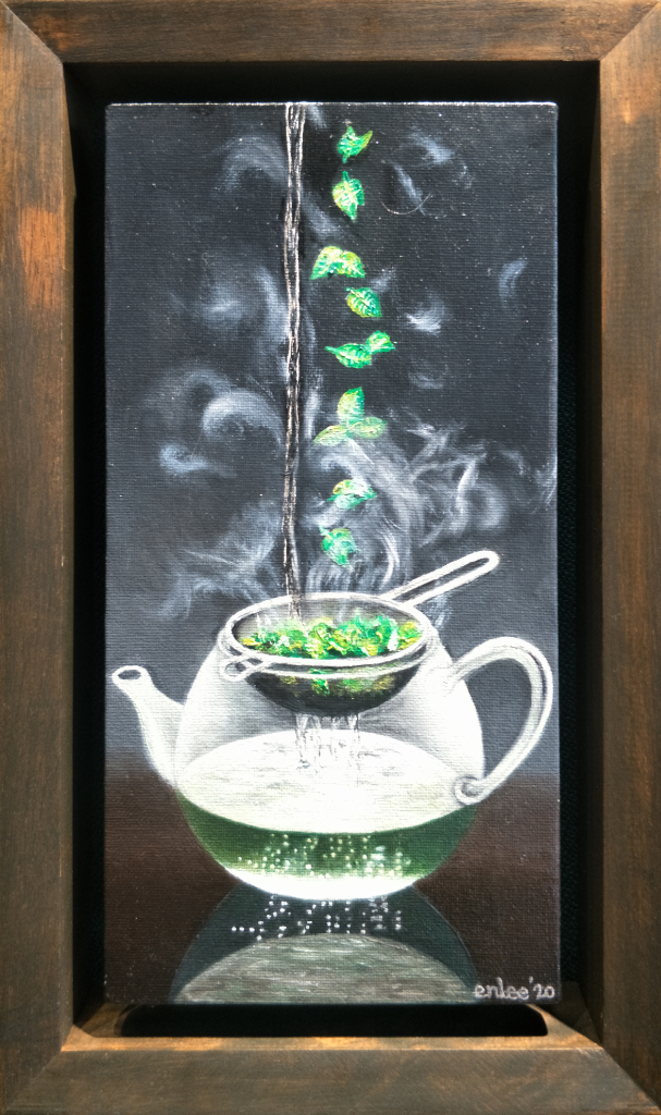 Transparent Pot Oil Painting By Teh En Lee 15.20 cm x 30.50 cm 透明煮茶壶油画 郑恩丽/绘 
