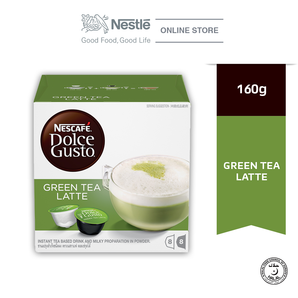 NESCAFE Dolce Gusto Green Tea Latte 16 Capsules Per Box ExpDate:OCT20