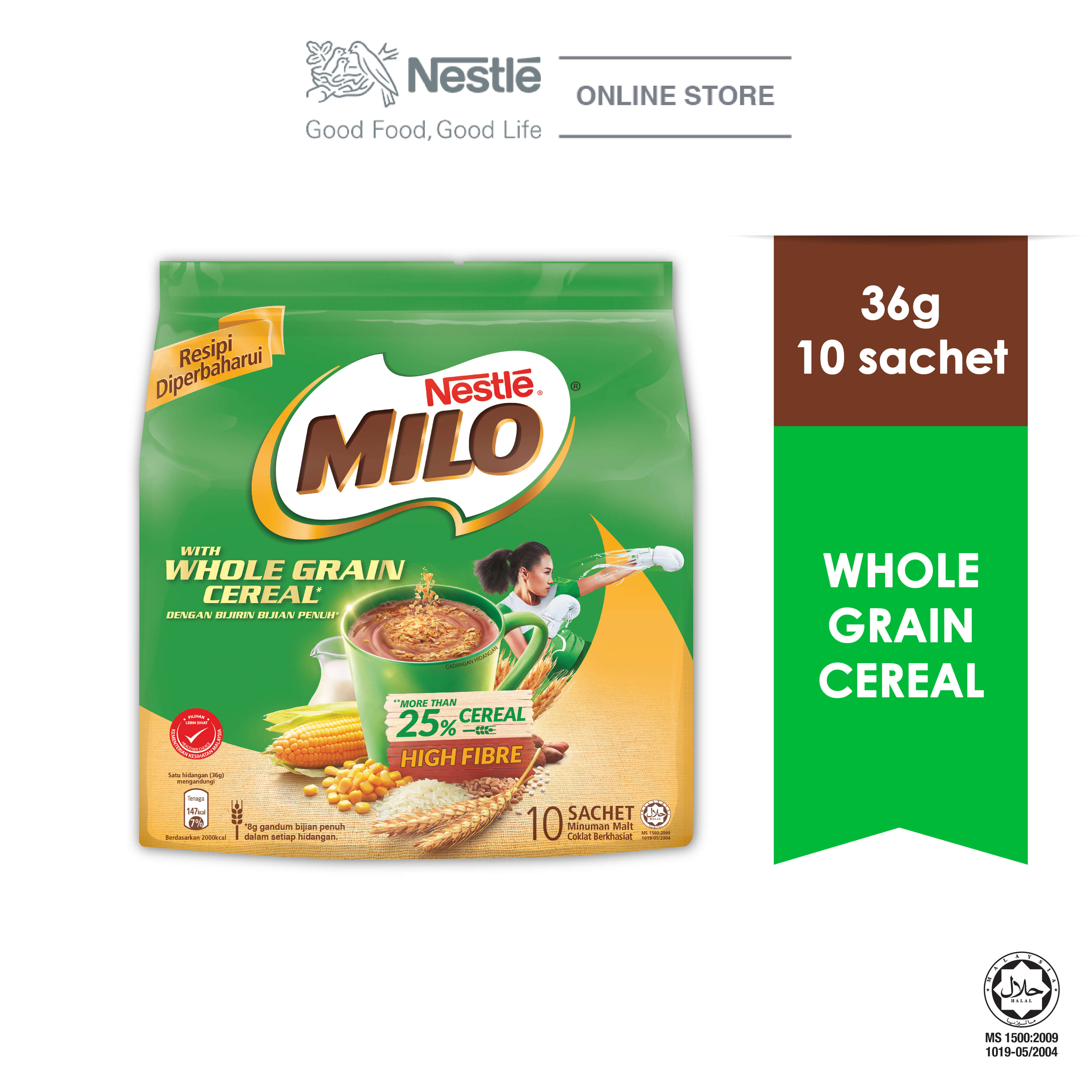 MILO ACTIV-GO Whole Grain Cereal 10stick x 36g