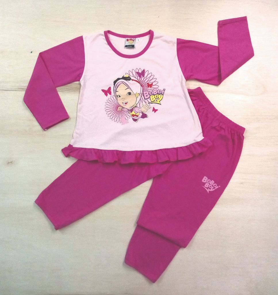 Original BoBoiBoy YaYa Character Girl Pyjamas 100%Cotton (BGJ 101)