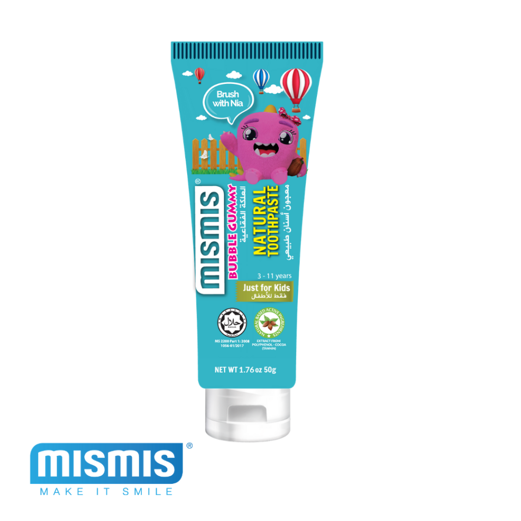 Mismis Kids Natural Toothpaste (BUBBLE GUMMY) 50g