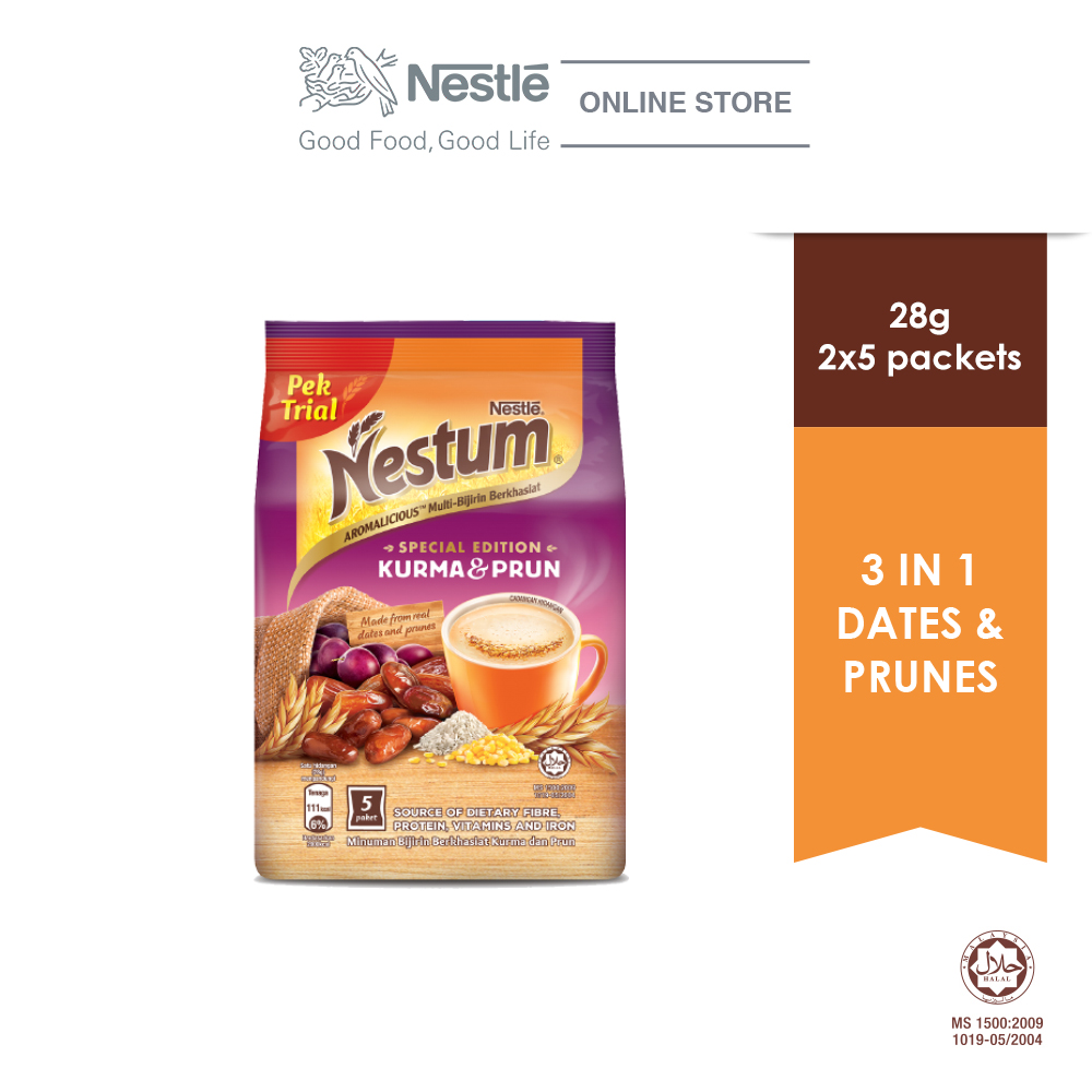 NESTLE NESTUM Grains & More 3in1 Dates & Prunes 5 Packets 28g
