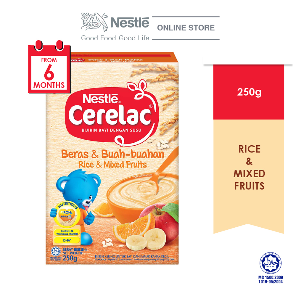 NESTLE CERELAC Rice & Mixed Fruits Infant Cereal Box Pack 250g