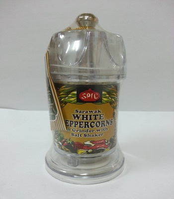 [Halal] SPIC Sarawak White Pepper Whole in grinder 50gm 100% Pure  Biji Lada Putih dlm Pengisar 50gm 100% Tulen