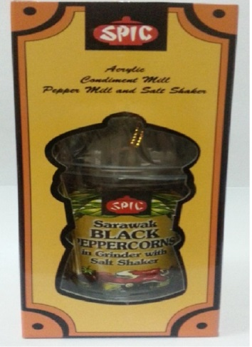 [Halal] SPIC Sarawak White Pepper Whole in grinder with designer box 100% Pure  Biji Lada Putih dlm Pengisar dan Kotak