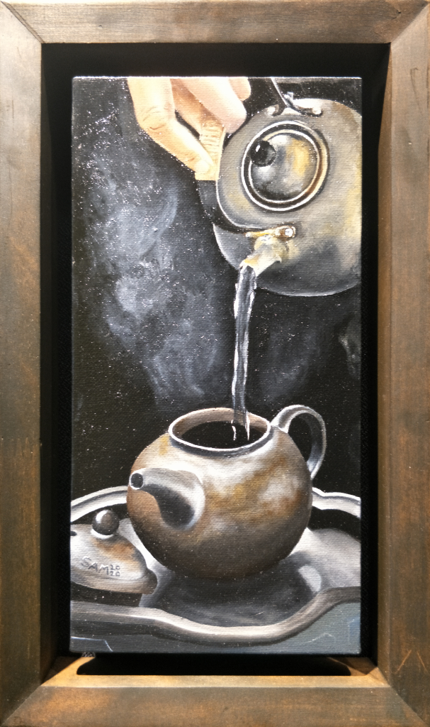 Copper Pot Oil Painting By Samantha Ng 15.20 cm x 30.50 cm 铜壶油画 黄薇桦/绘 