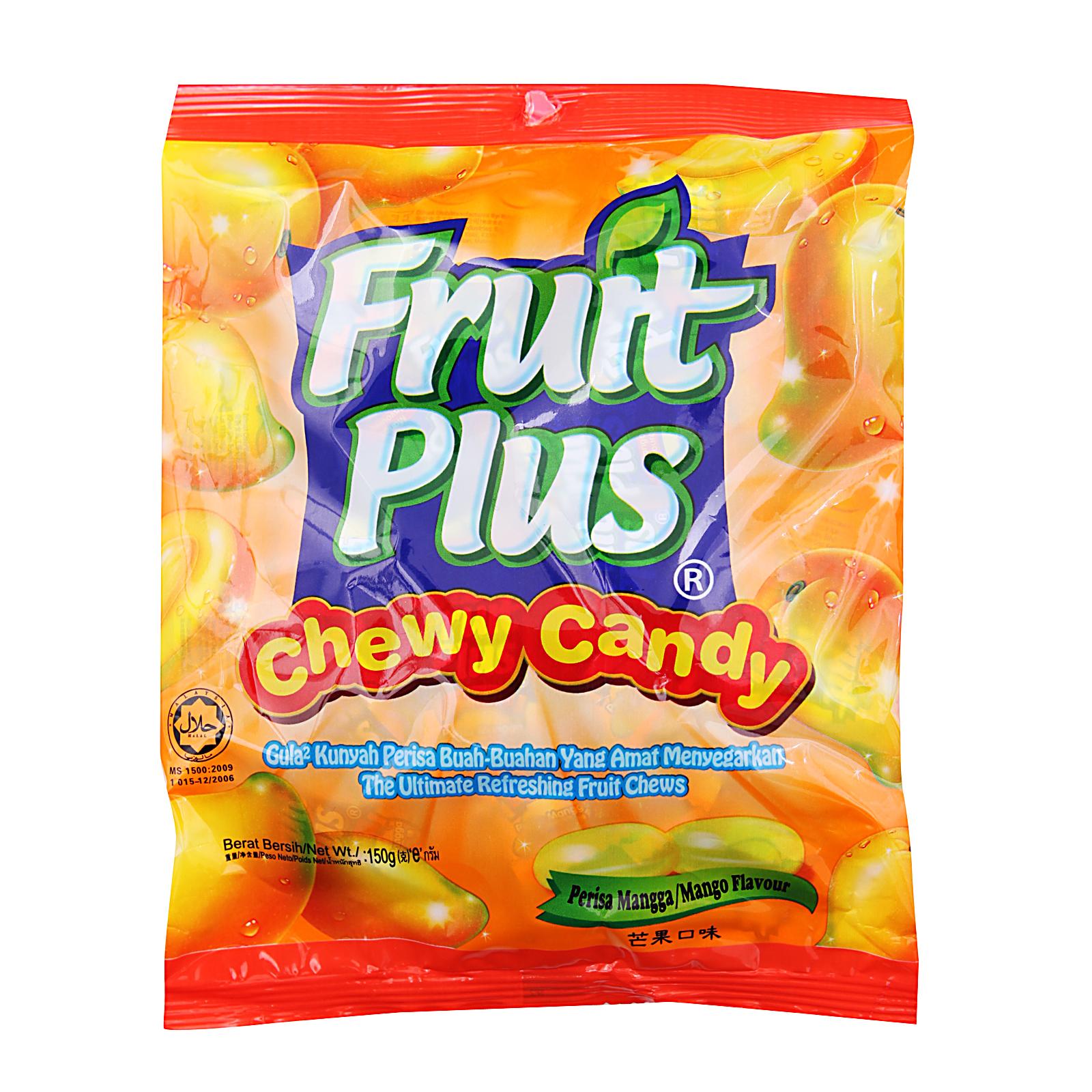 Fruit Plus Chewy Candy Sweets Gula-gula Mango Flavour Perisa Mangga 150g