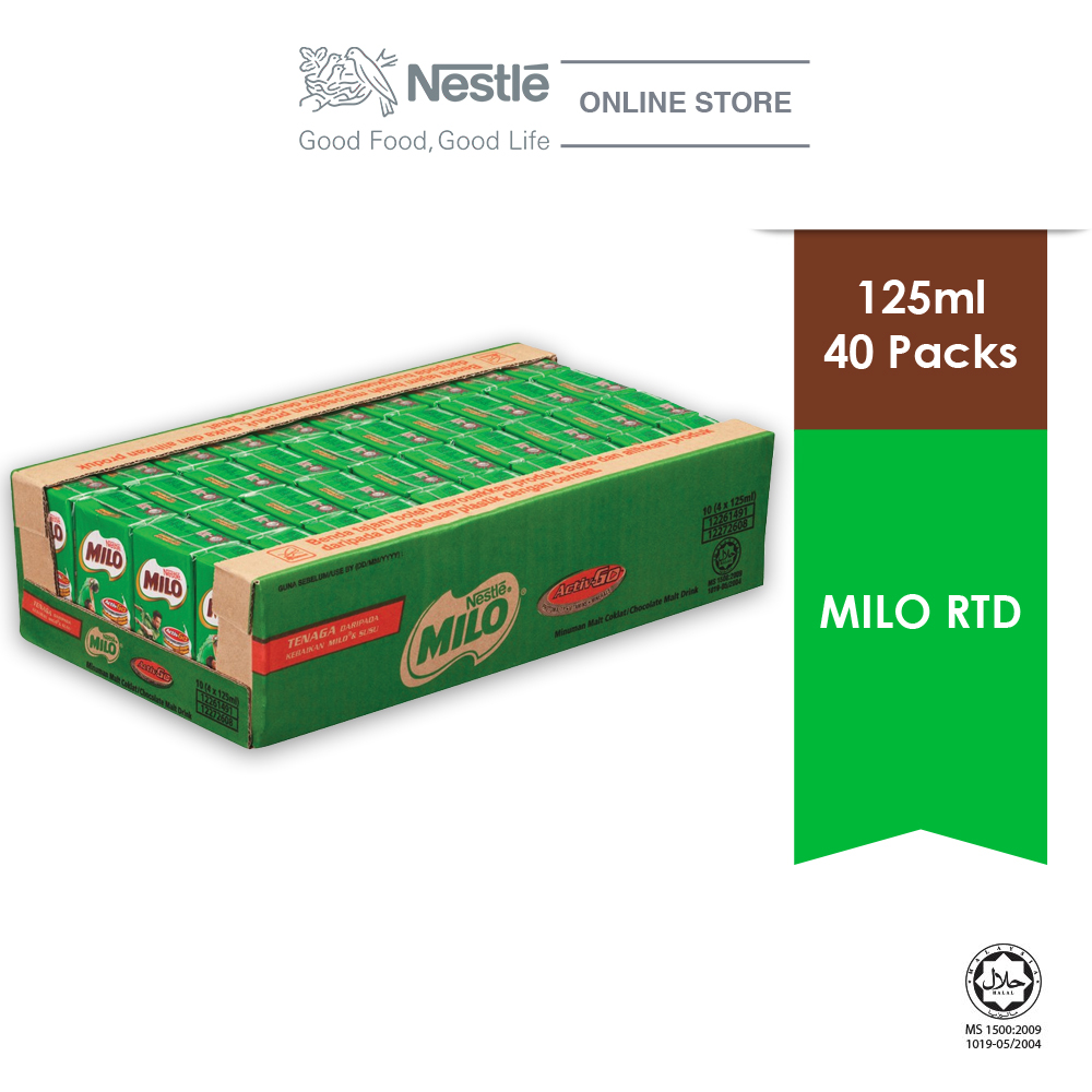 MILO ACTIV-GO Chocolate Malt RTD 40 Packs, 125ml Each