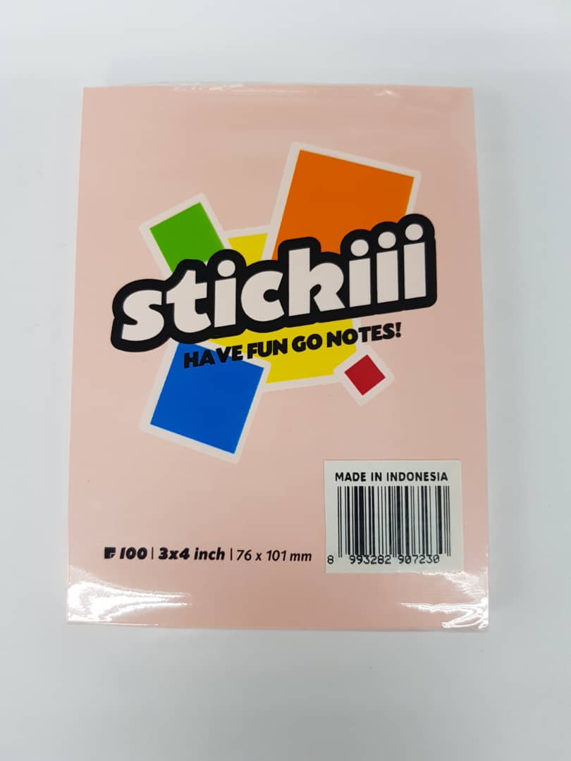 Pastel stick note 76 x 101mm - pink