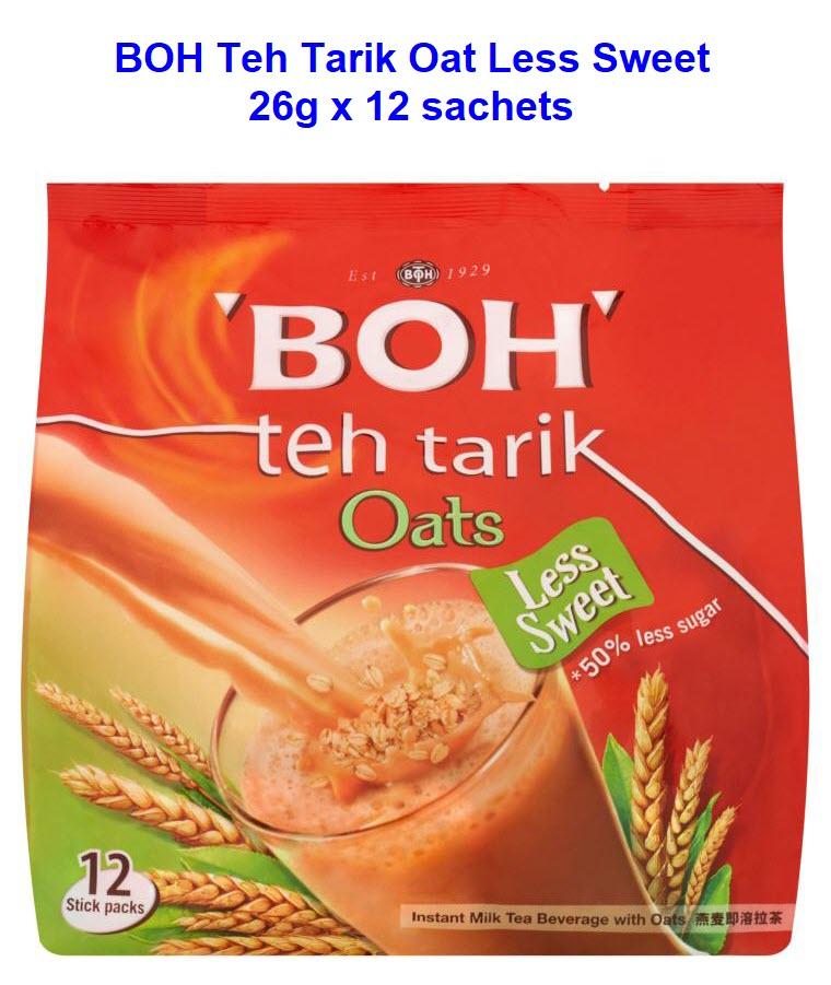 BOH Teh Tarik Oats Less Sweet (26g X 12sachets)
