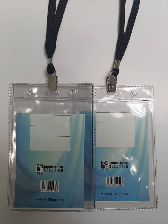 105mm x 160mm Clear PVC Name Tag Holder With Lanyard (10PCS/PACK)