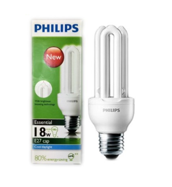Philips Essential PLCE 18W/23W E27/B22 Daylight/Warmwhite Bulb