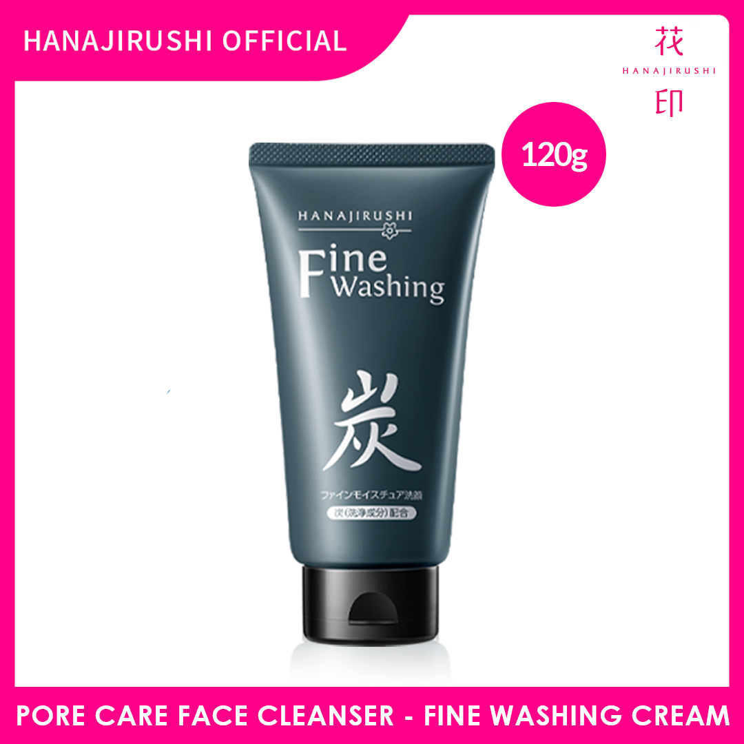 Hanajirushi Pore Care Face Cleanser - Fine Washing Cream 120g