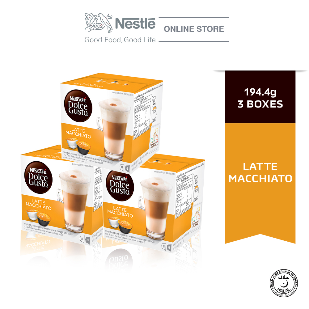 NESCAFE Dolce Gusto Latte Macchiato Coffee Bundle of 3 Boxes Expdate:Aug20