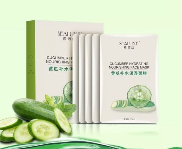 Sealuxe Cucumber Hydrating Nourishing Face Mask 25ml X 5 sheets 希诺丝黄瓜补水保湿面膜