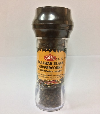 [Halal] SPIC Sarawak Black Pepper Whole in Disposable Grinder 45 gm 100% Pure  Biji Lada Hitam dlm Pengisar Pakai Buang